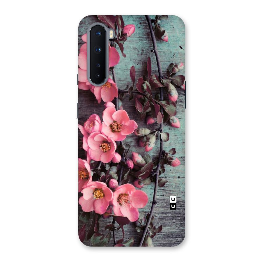 Wooden Floral Pink Back Case for OnePlus Nord
