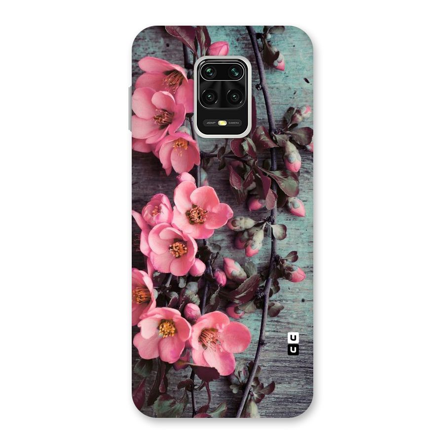 Wooden Floral Pink Back Case for Poco M2 Pro