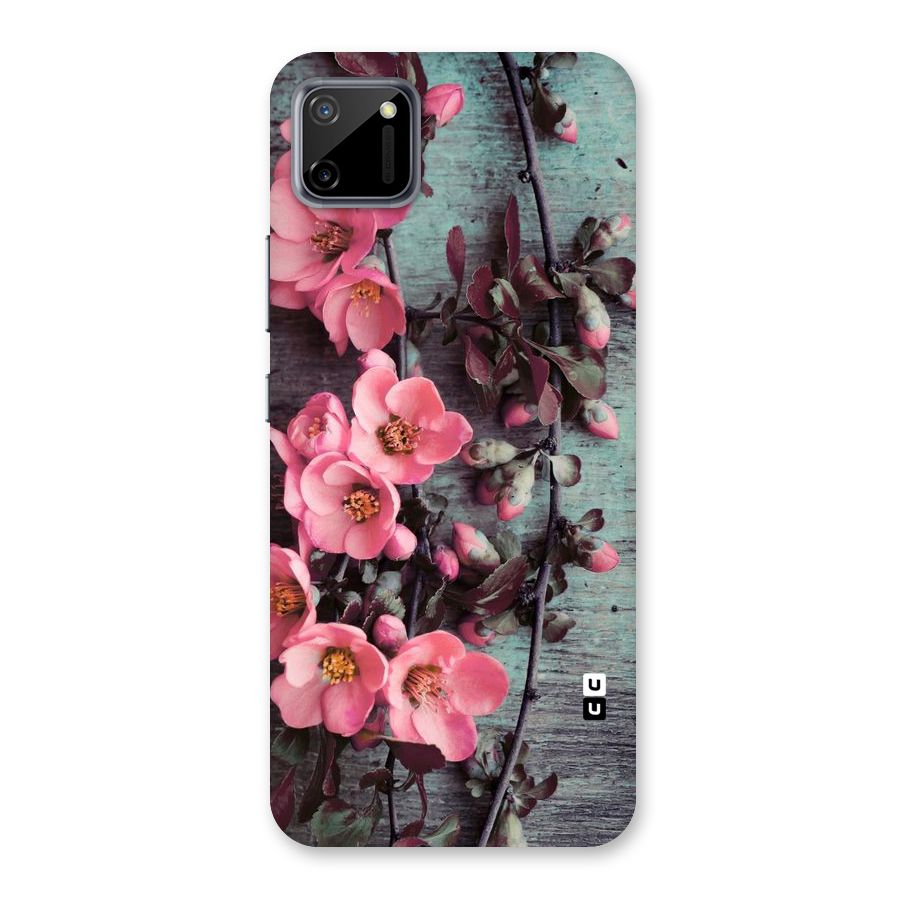 Wooden Floral Pink Back Case for Realme C11