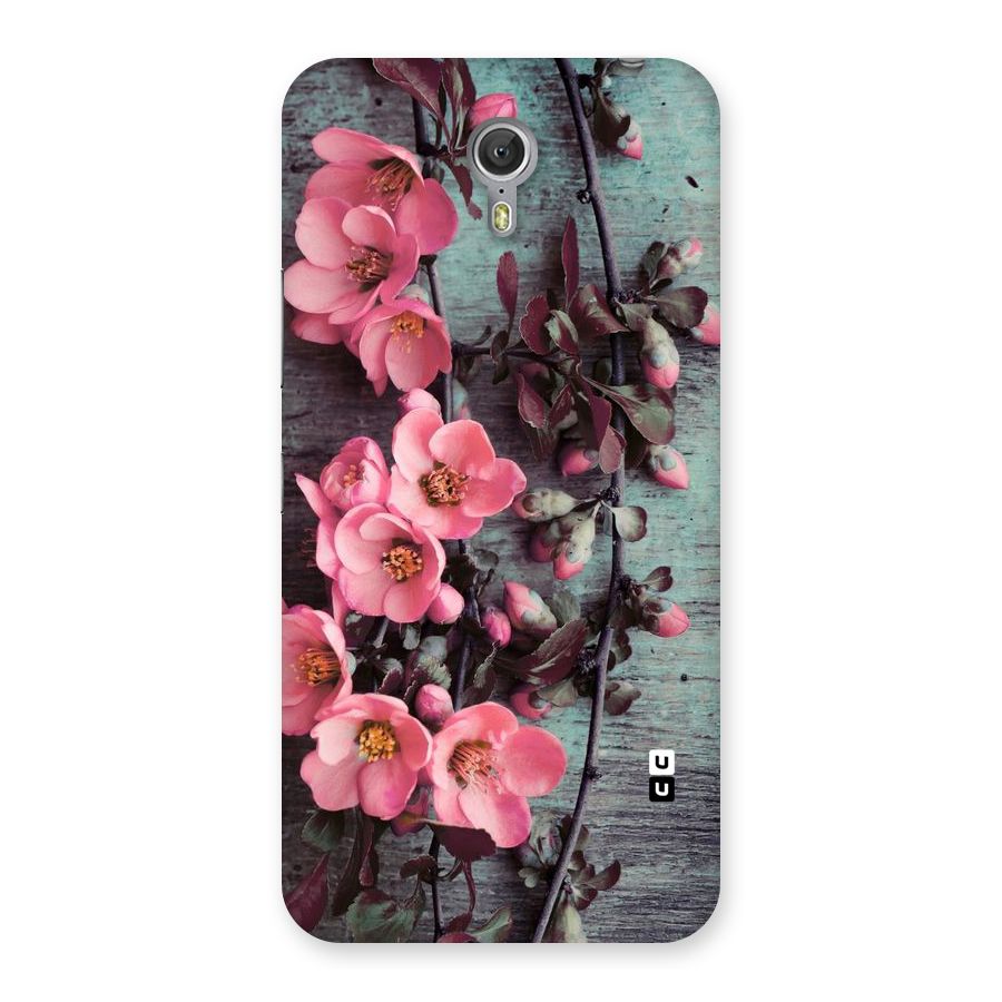 Wooden Floral Pink Back Case for Zuk Z1