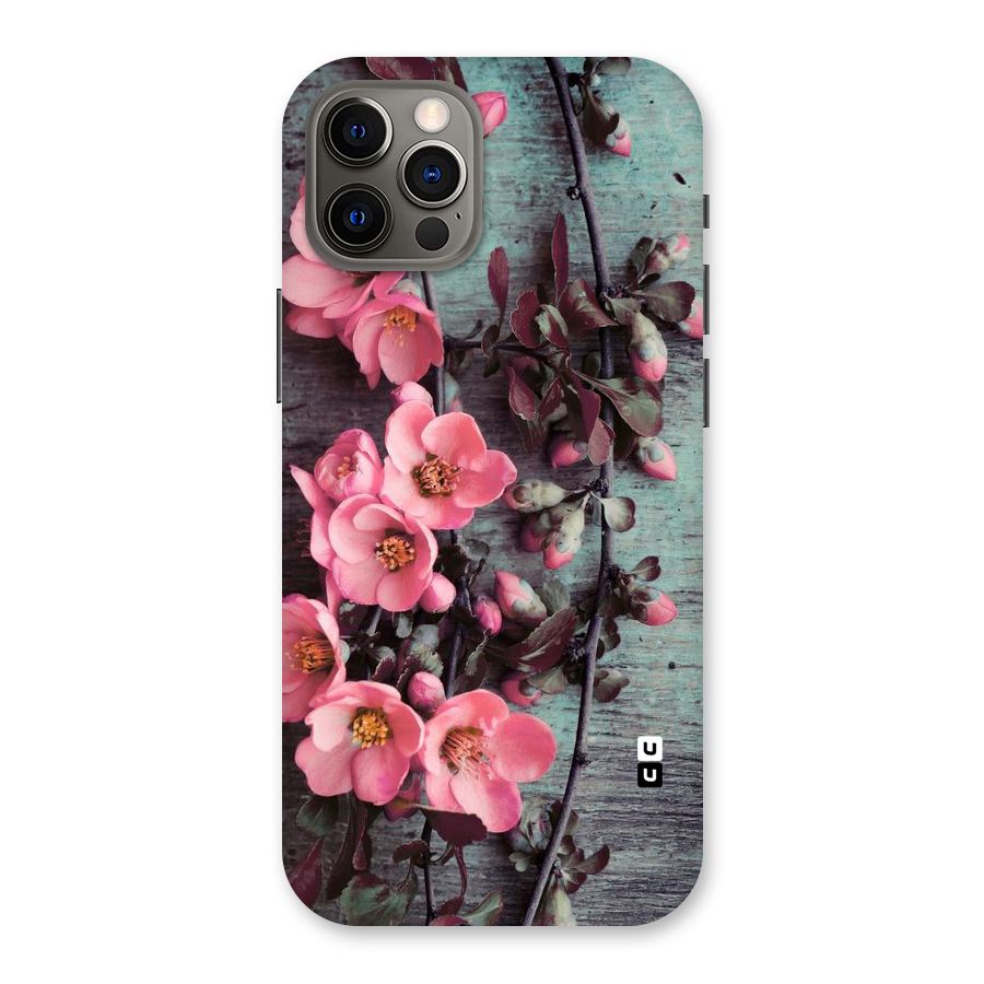 Wooden Floral Pink Back Case for iPhone 12 Pro