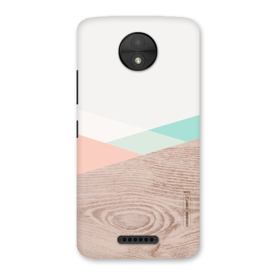 Wooden Fusion Back Case for Moto C