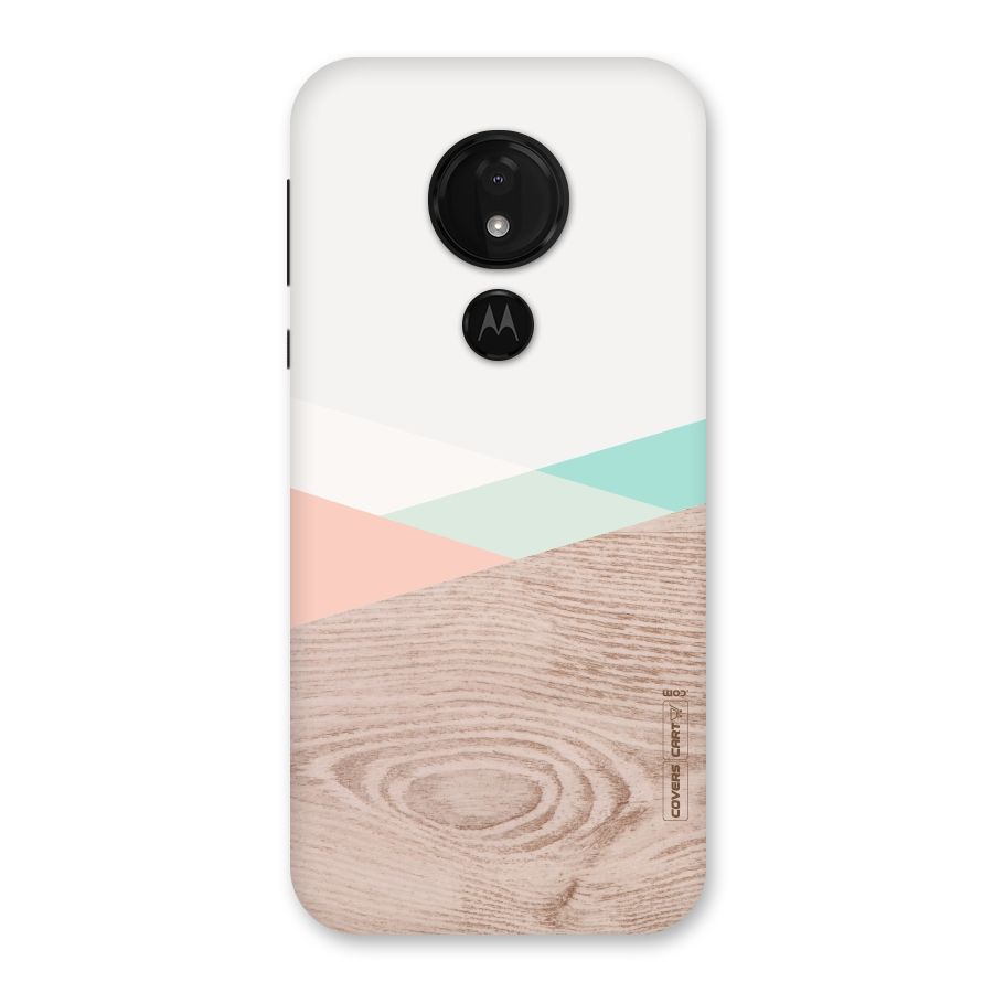 Wooden Fusion Back Case for Moto G7 Power