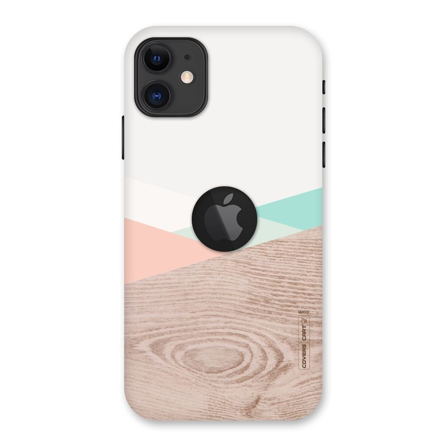 Wooden Fusion Back Case for iPhone 11 Logo Cut