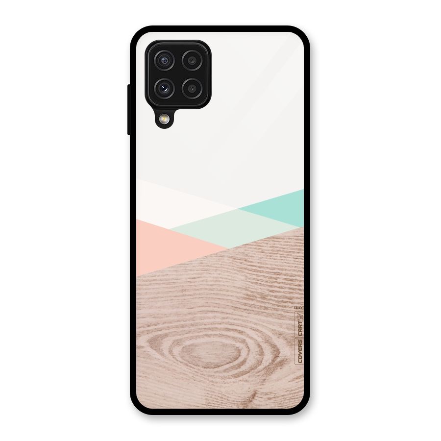 Wooden Fusion Glass Back Case for Galaxy A22 4G