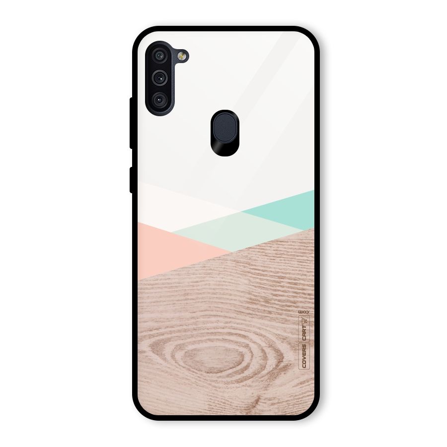 Wooden Fusion Glass Back Case for Galaxy M11