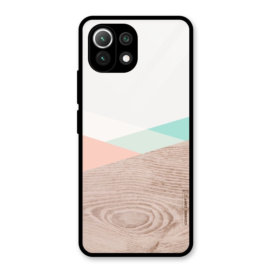 Wooden Fusion Glass Back Case for Mi 11 Lite