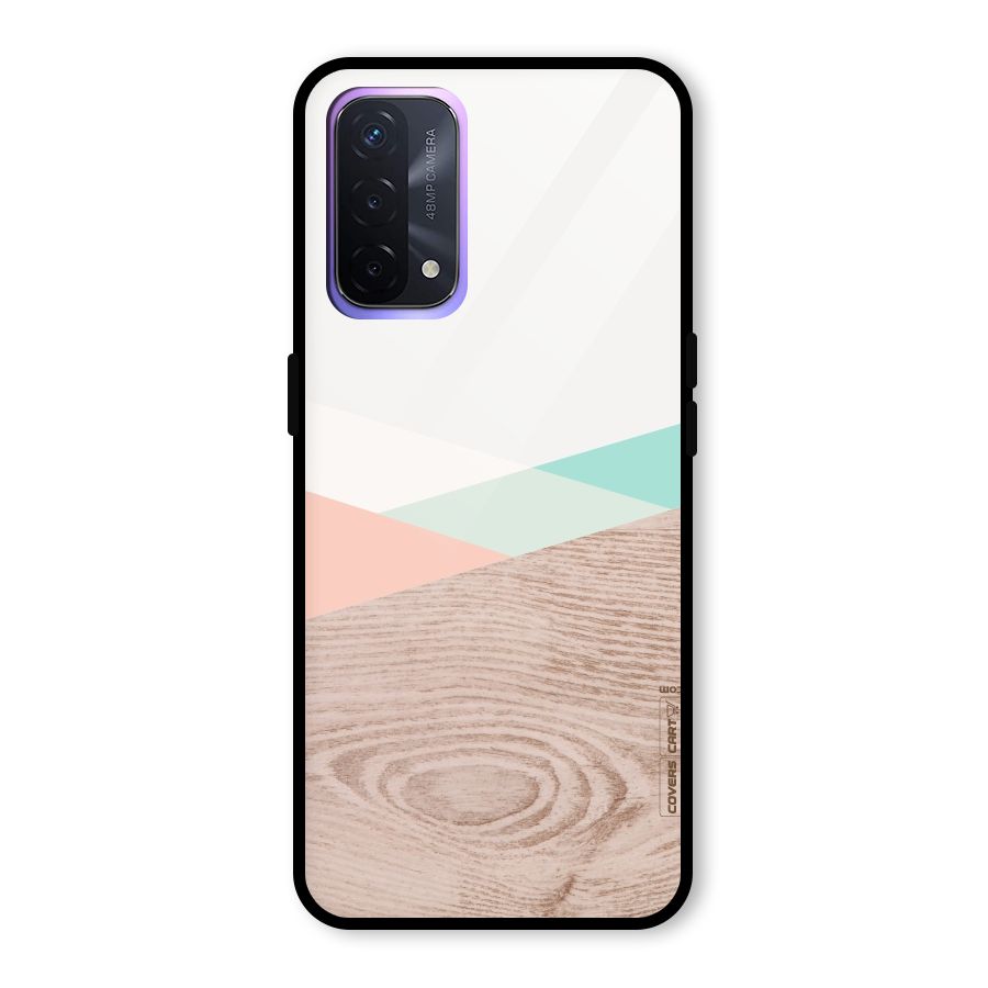 Wooden Fusion Glass Back Case for Oppo A74 5G