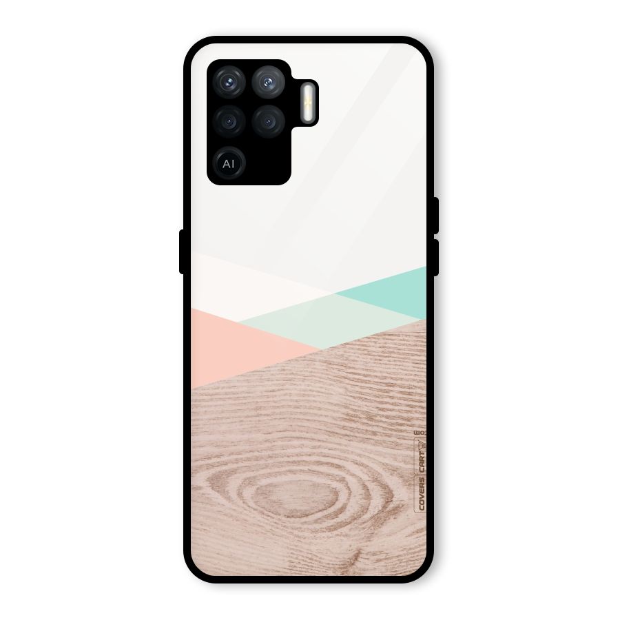 Wooden Fusion Glass Back Case for Oppo F19 Pro