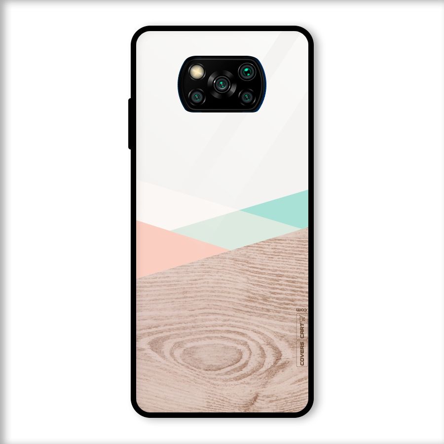 Wooden Fusion Glass Back Case for Poco X3