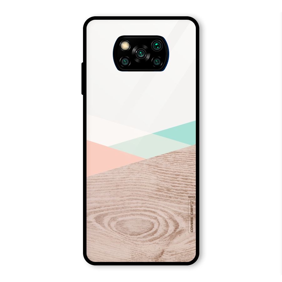 Wooden Fusion Glass Back Case for Poco X3 Pro