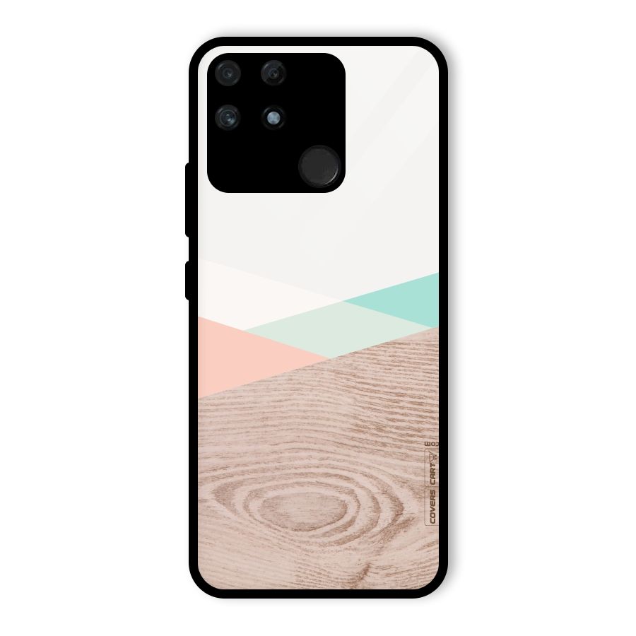 Wooden Fusion Glass Back Case for Realme Narzo 50A