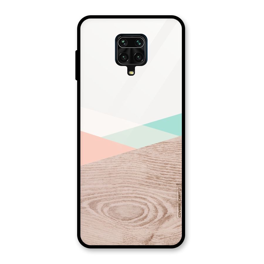 Wooden Fusion Glass Back Case for Redmi Note 9 Pro