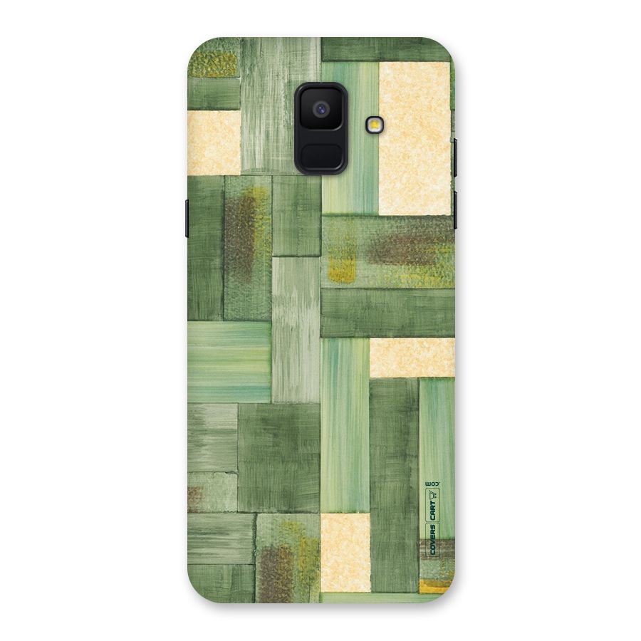 Wooden Green Texture Back Case for Galaxy A6 (2018)