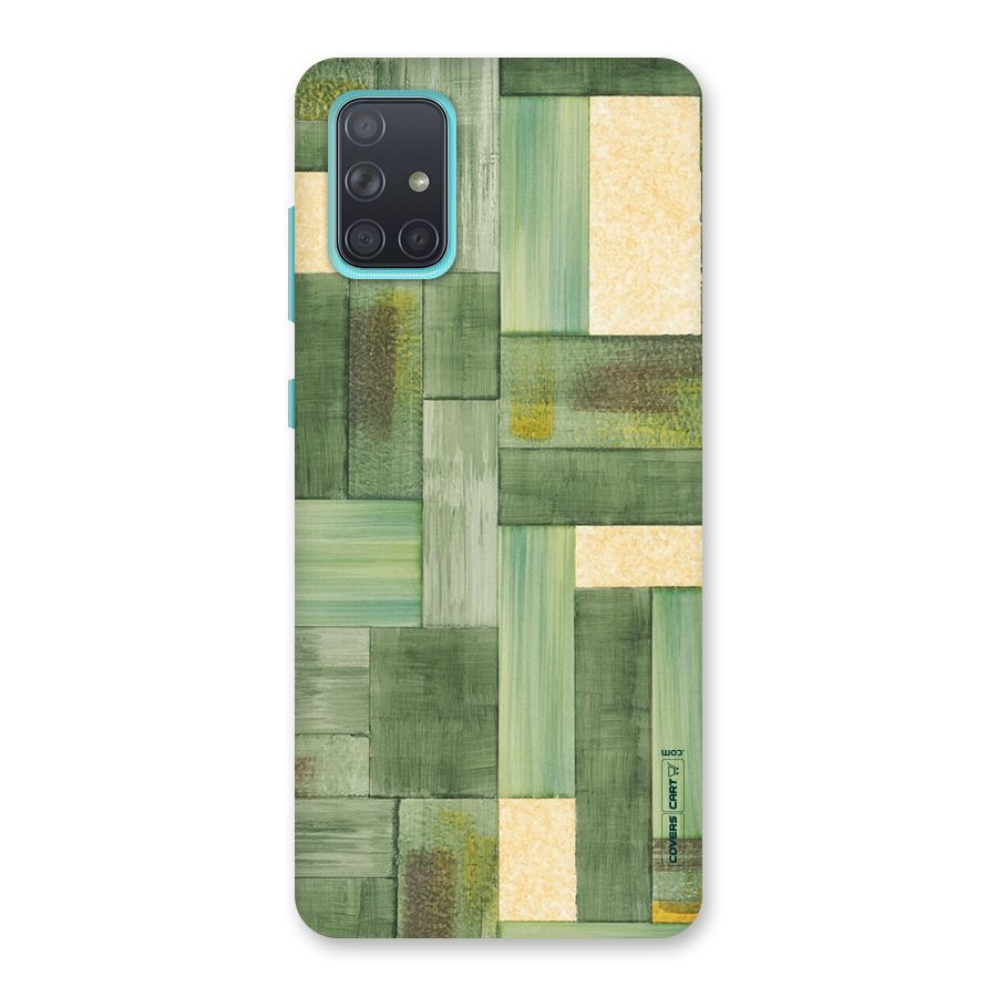 Wooden Green Texture Back Case for Galaxy A71