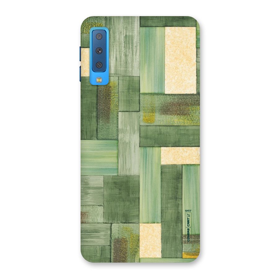 Wooden Green Texture Back Case for Galaxy A7 (2018)