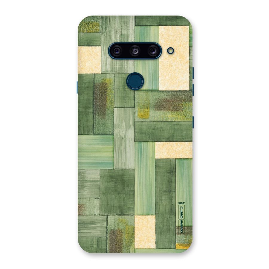 Wooden Green Texture Back Case for LG  V40 ThinQ