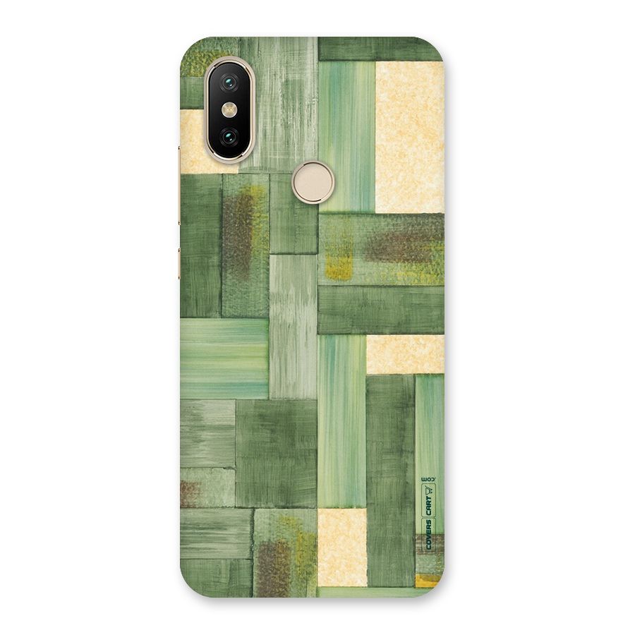 Wooden Green Texture Back Case for Mi A2