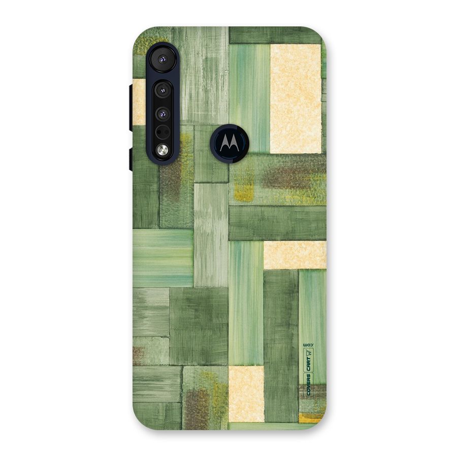 Wooden Green Texture Back Case for Motorola One Macro