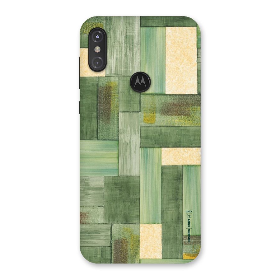 Wooden Green Texture Back Case for Motorola One Power