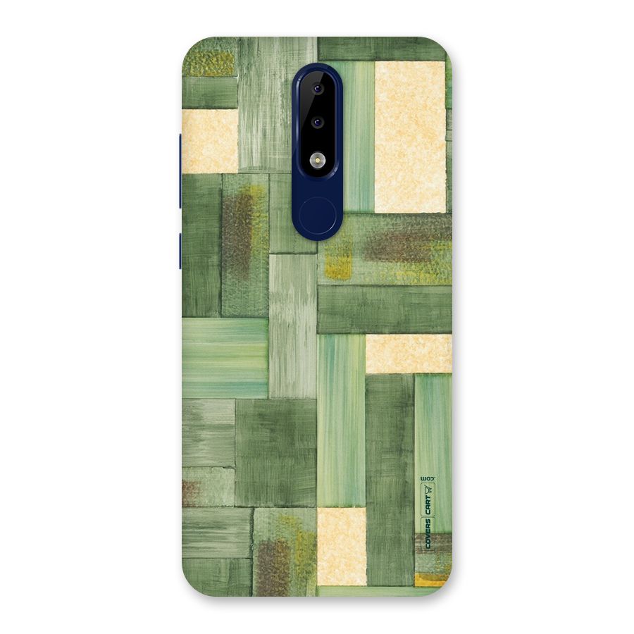 Wooden Green Texture Back Case for Nokia 5.1 Plus