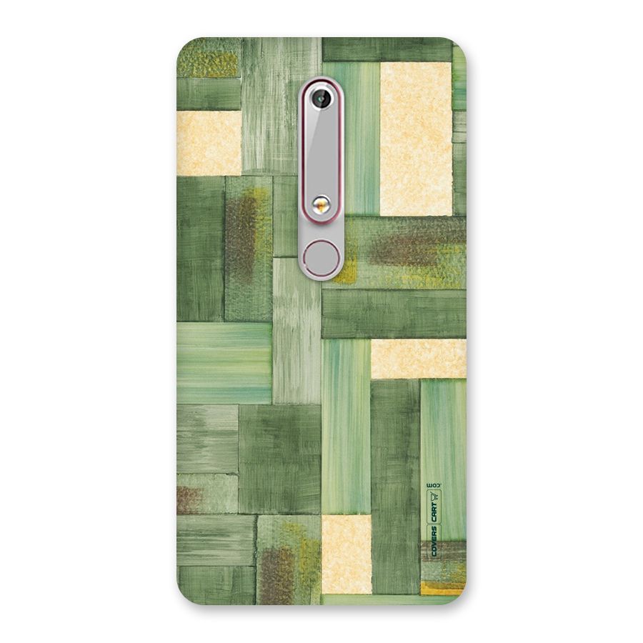 Wooden Green Texture Back Case for Nokia 6.1