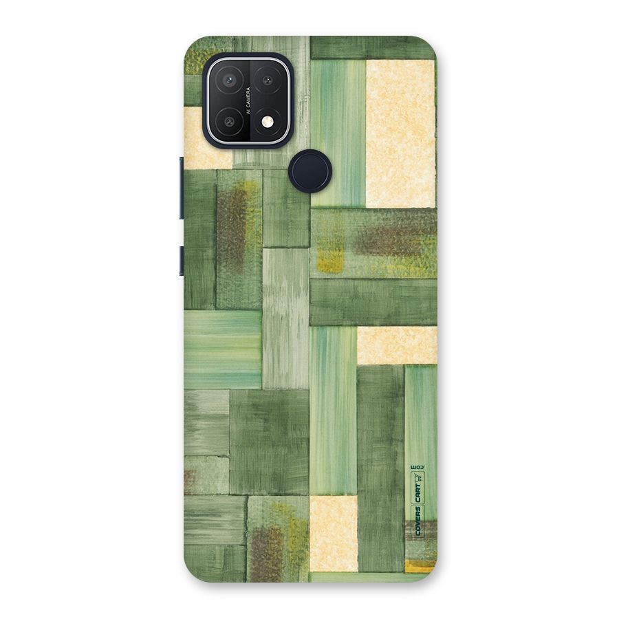 Wooden Green Texture Back Case for Oppo A15s