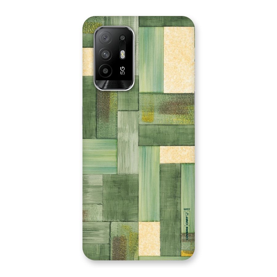 Wooden Green Texture Back Case for Oppo F19 Pro Plus 5G