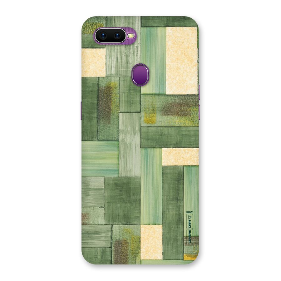 Wooden Green Texture Back Case for Oppo F9