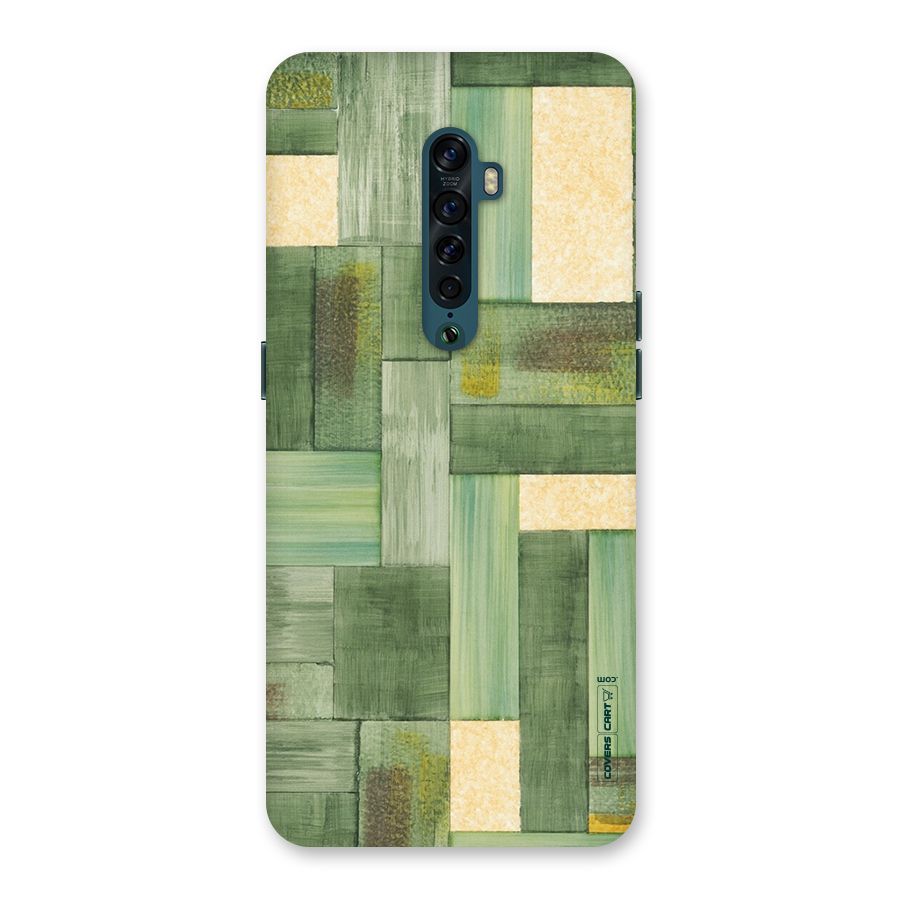 Wooden Green Texture Back Case for Oppo Reno2