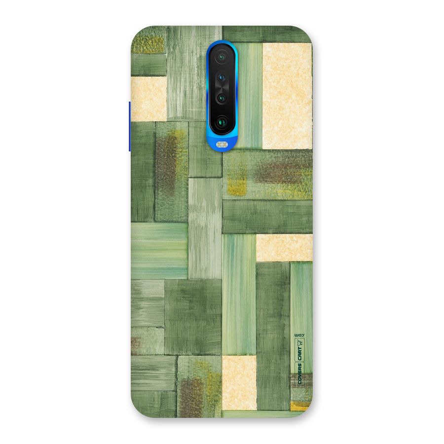 Wooden Green Texture Back Case for Poco X2