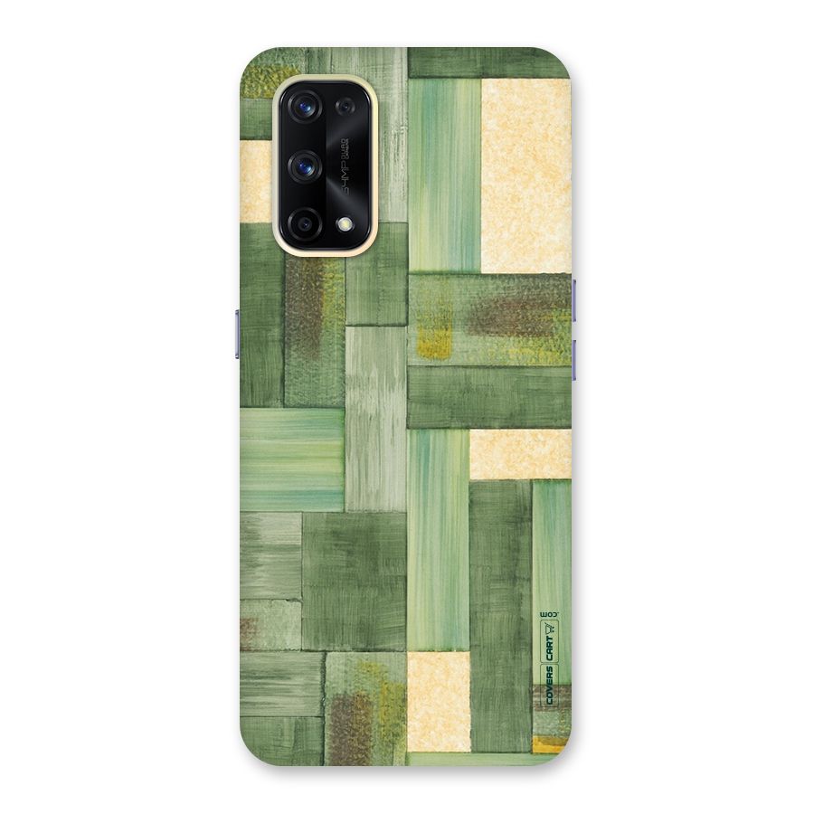 Wooden Green Texture Glass Back Case for Realme X7 Pro