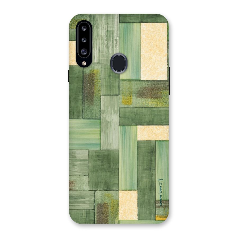Wooden Green Texture Back Case for Samsung Galaxy A20s