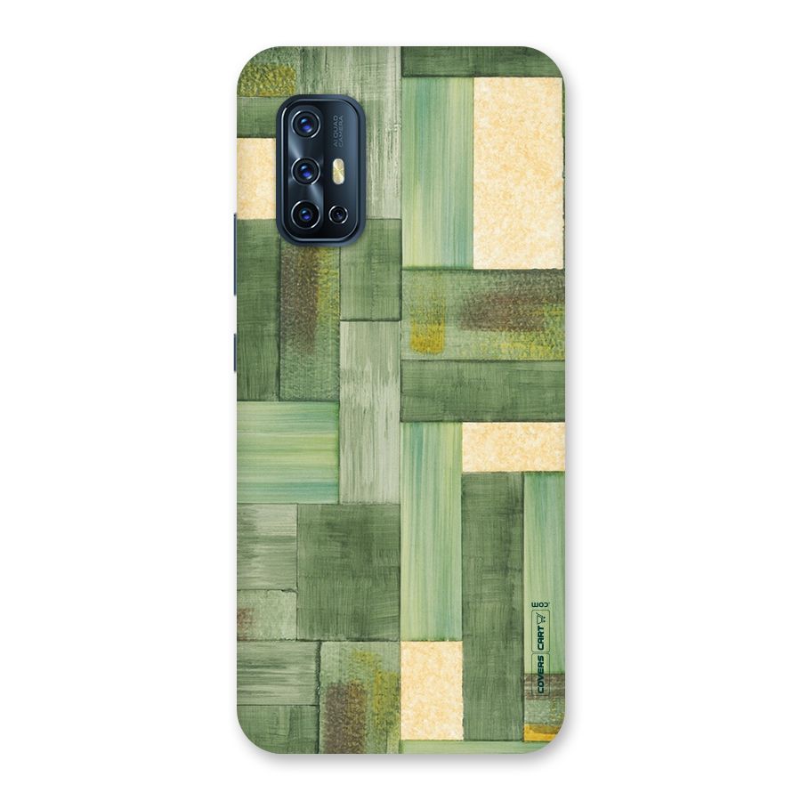 Wooden Green Texture Back Case for Vivo V17