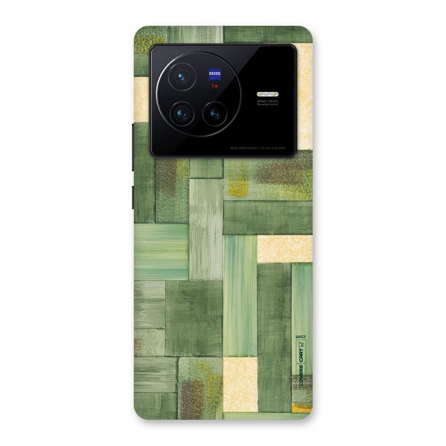 Wooden Green Texture Back Case for Vivo X80
