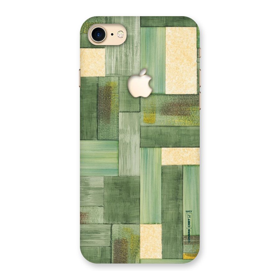Wooden Green Texture Back Case for iPhone 7 Apple Cut