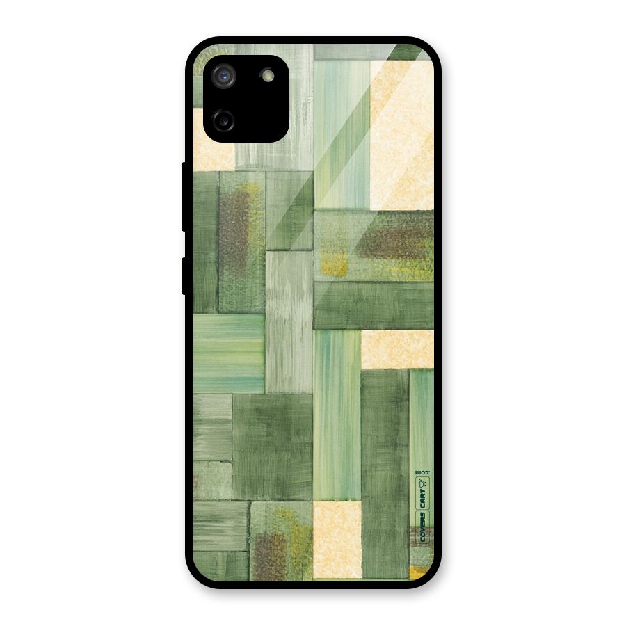 Wooden Green Texture Glass Back Case for Realme C11