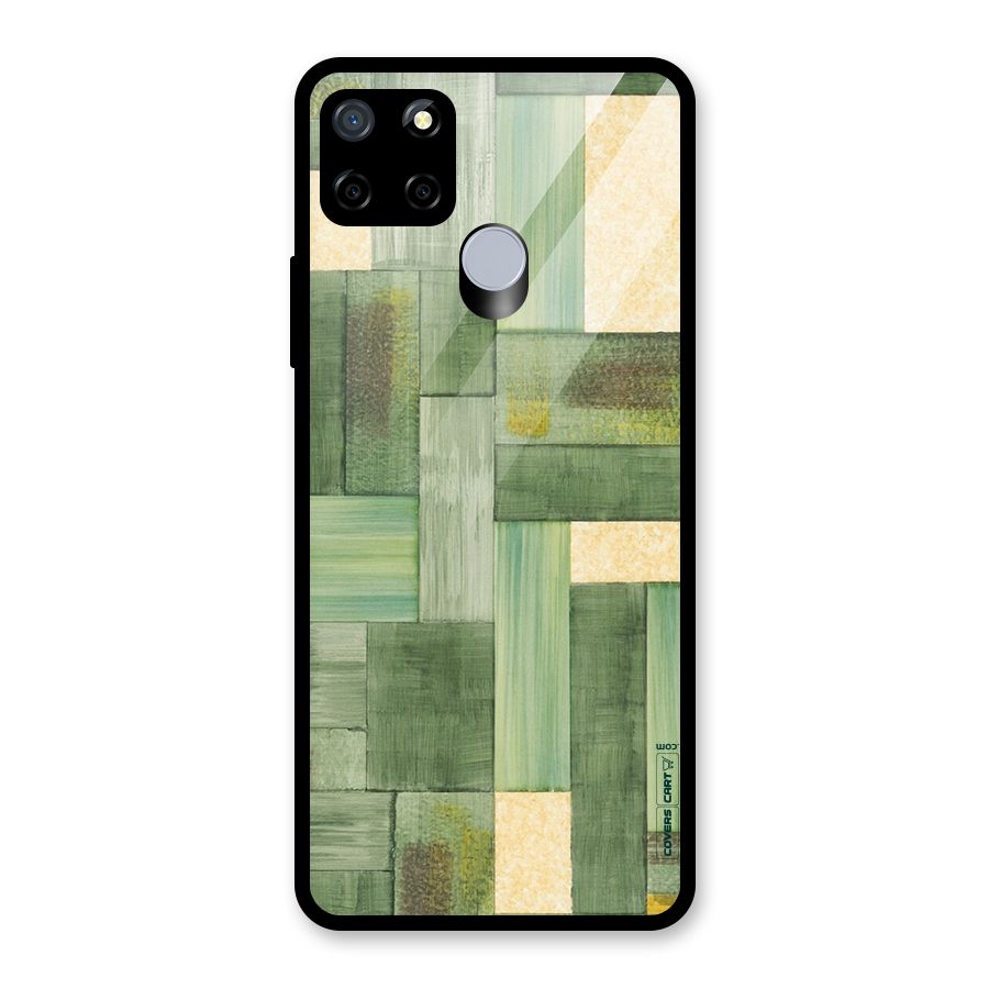 Wooden Green Texture Glass Back Case for Realme C12