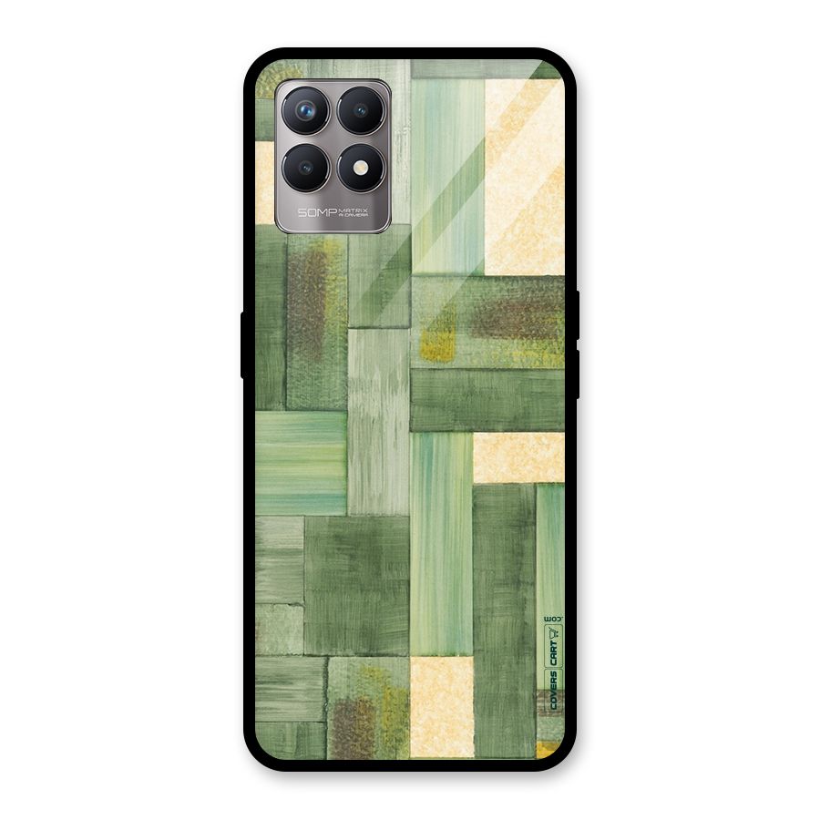 Wooden Green Texture Glass Back Case for Realme Narzo 50
