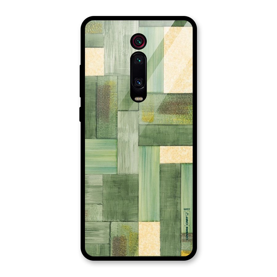 Wooden Green Texture Glass Back Case for Redmi K20