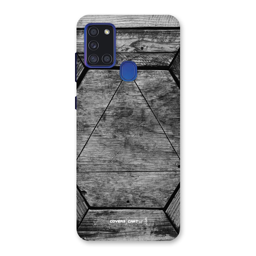 Wooden Hexagon Back Case for Galaxy A21s