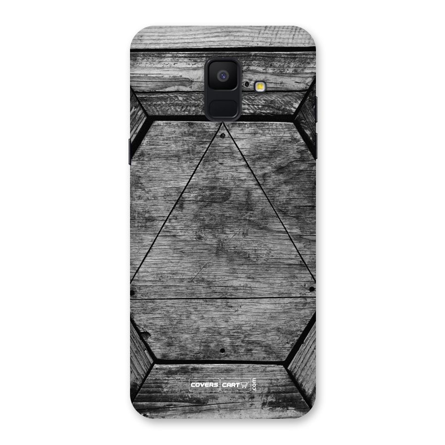Wooden Hexagon Back Case for Galaxy A6 (2018)
