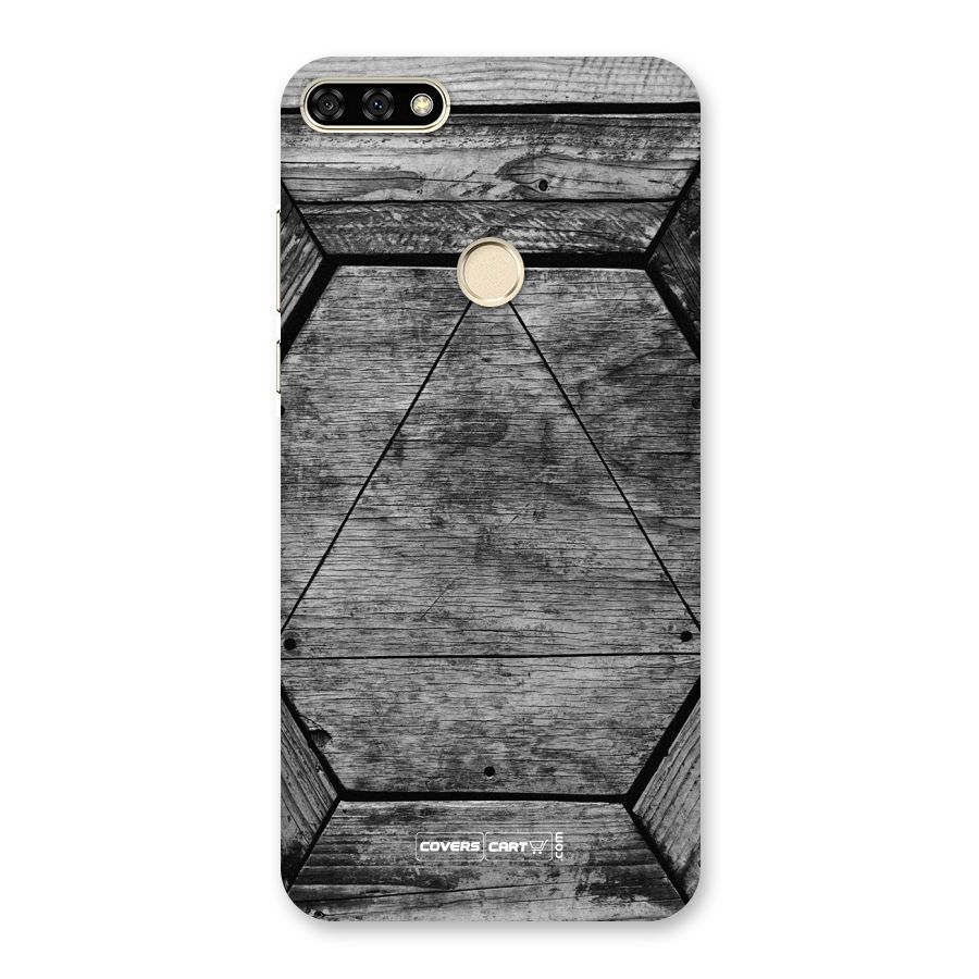 Wooden Hexagon Back Case for Honor 7A