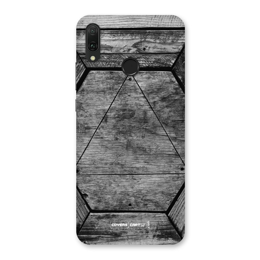 Wooden Hexagon Back Case for Huawei Y9 (2019)
