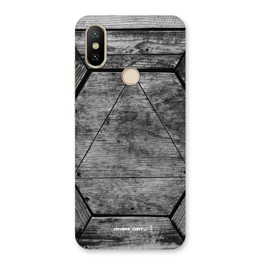 Wooden Hexagon Back Case for Mi A2