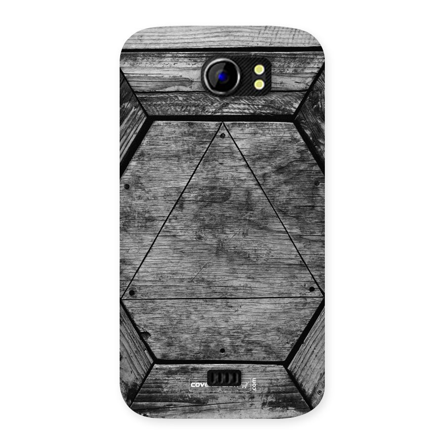 Wooden Hexagon Back Case for Micromax Canvas 2 A110