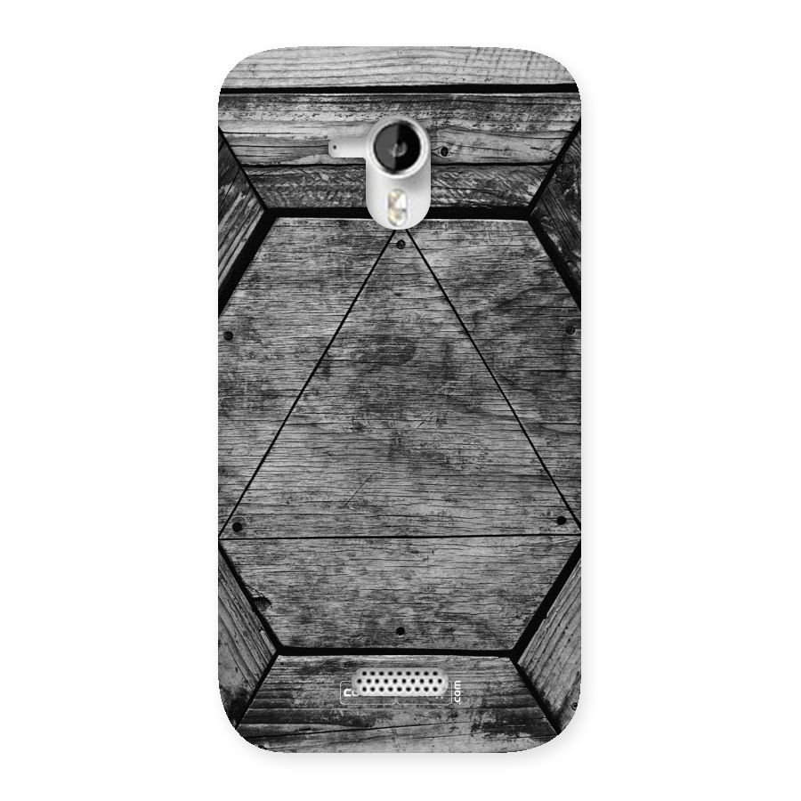 Wooden Hexagon Back Case for Micromax Canvas HD A116