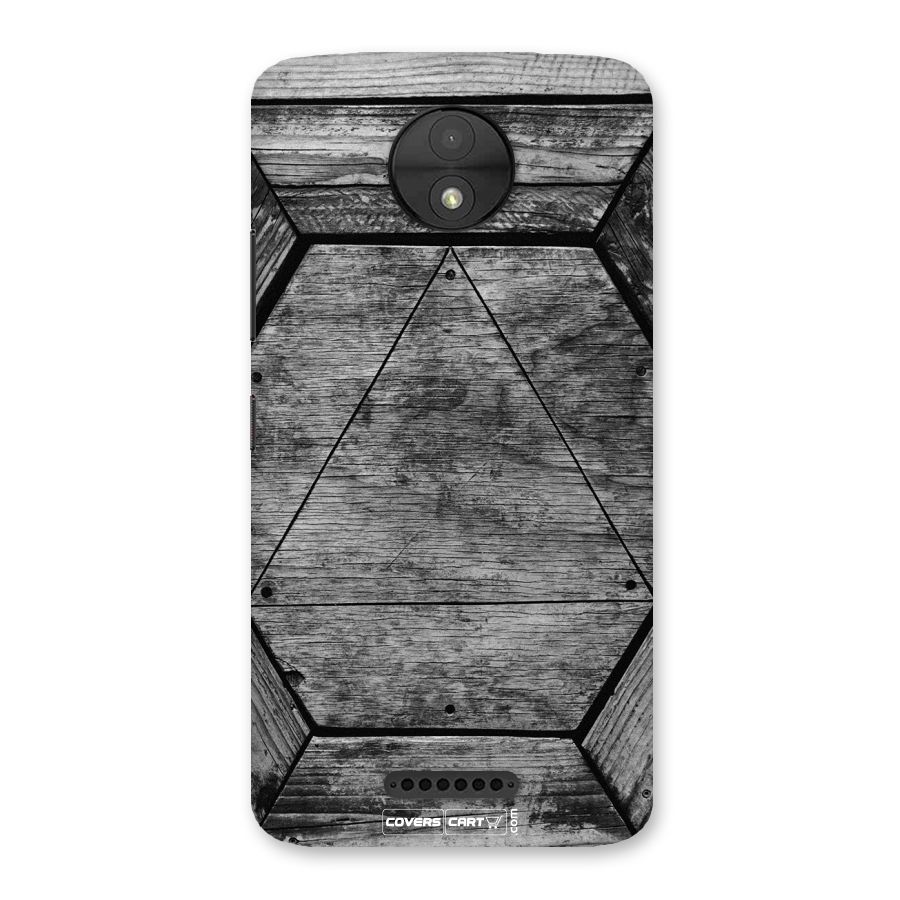 Wooden Hexagon Back Case for Moto C