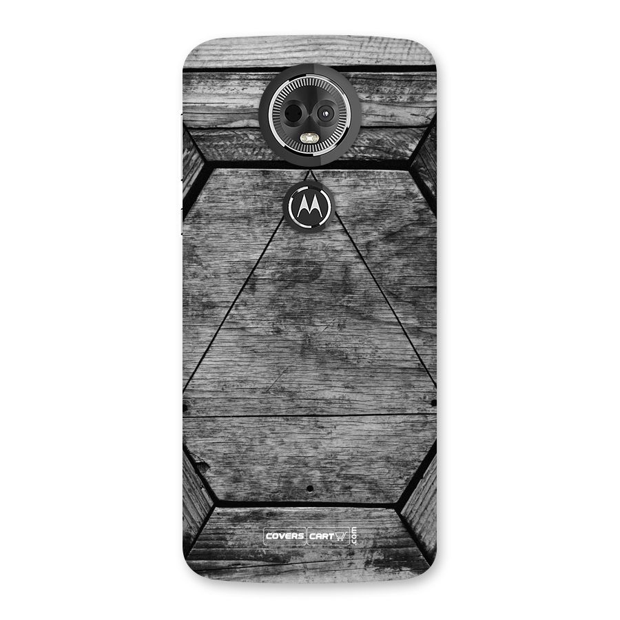 Wooden Hexagon Back Case for Moto E5 Plus