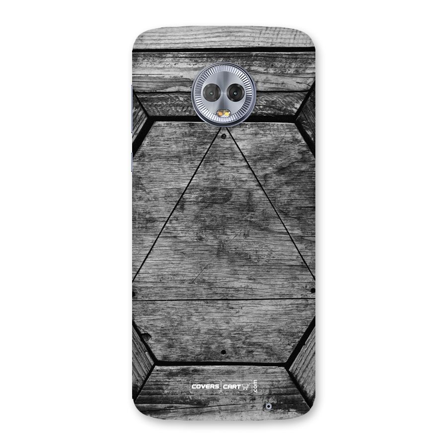 Wooden Hexagon Back Case for Moto G6 Plus